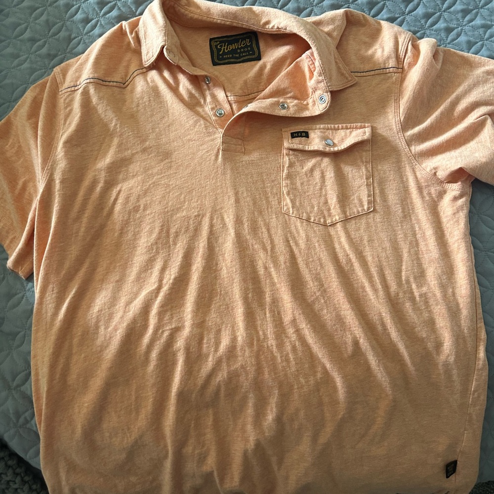 Howler Brothers Orange Casual Button Down Shirt